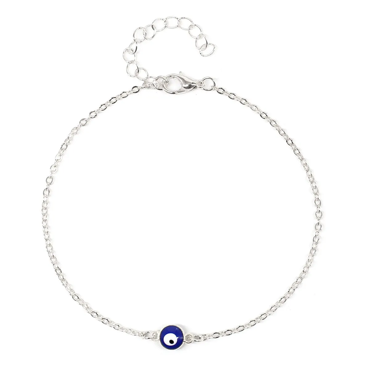 Ladies Evil Eye Alloy Plating Simple Anklet