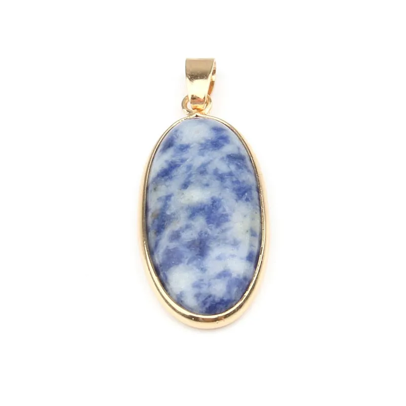 Lapis Lazuli Charms Natural Oval Shape Pendants