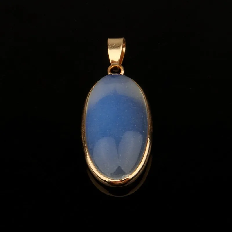 Lapis Lazuli Charms Natural Oval Shape Pendants