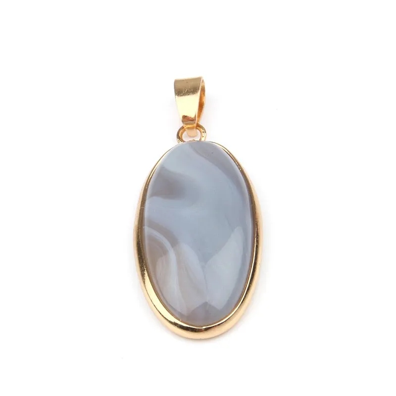 Lapis Lazuli Charms Natural Oval Shape Pendants