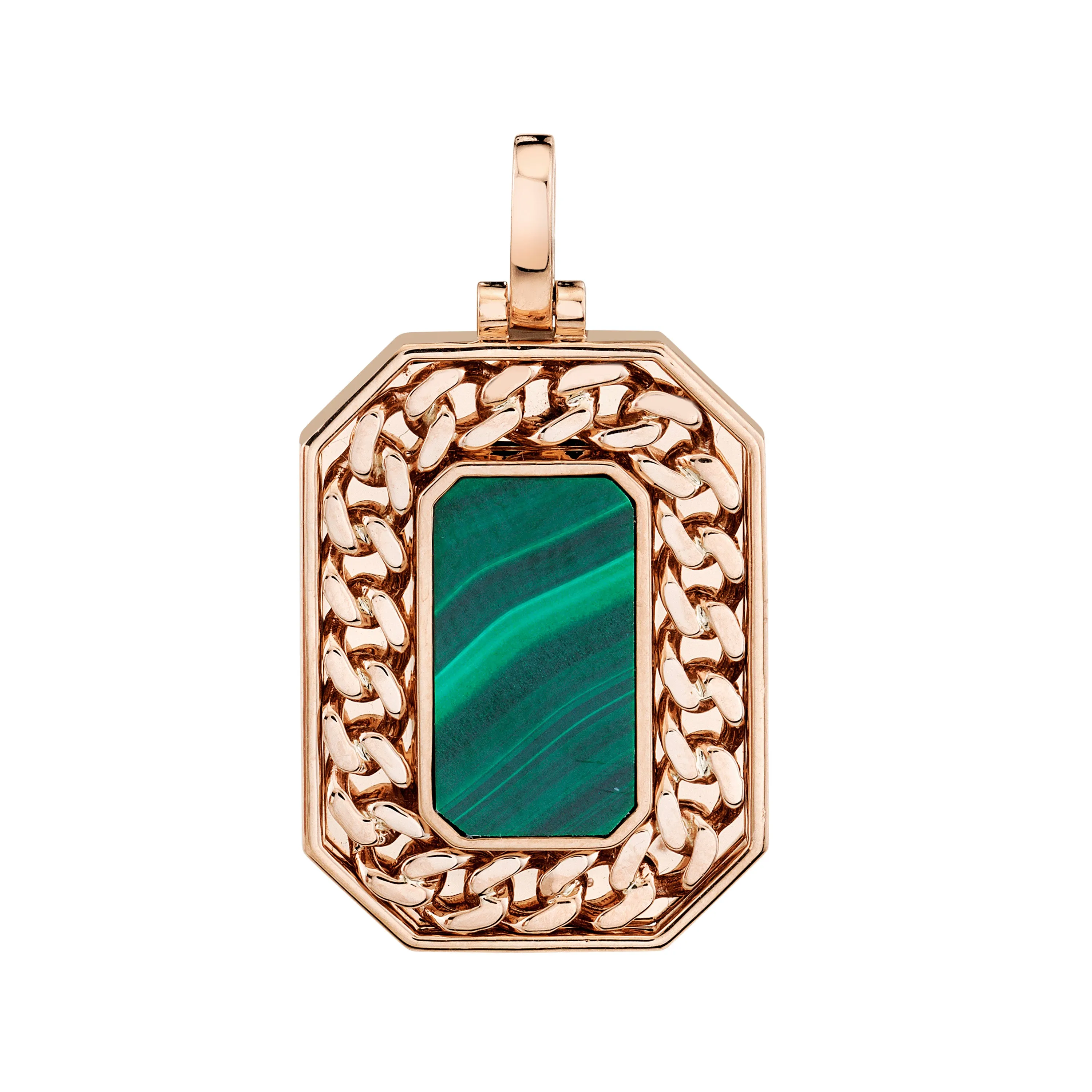 MALACHITE GOLD LINK PENDANT