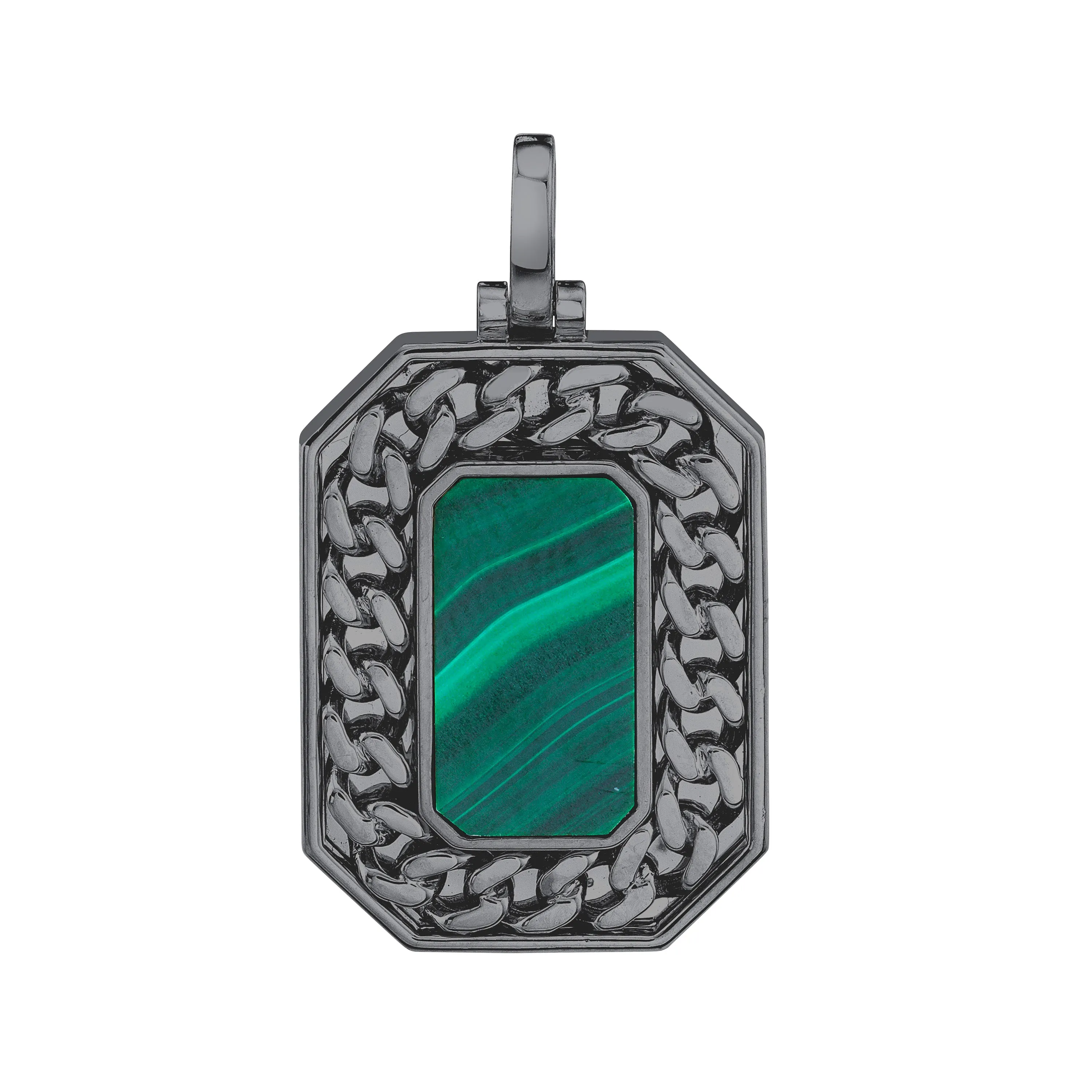 MALACHITE GOLD LINK PENDANT