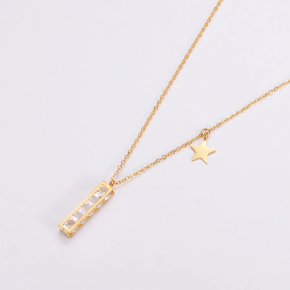 Natural Women Metal Chain Crown Stainless Steel Electroplating Pendants