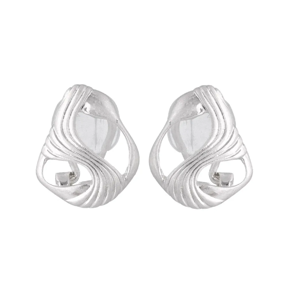 Open Swirl Clip On Earrings