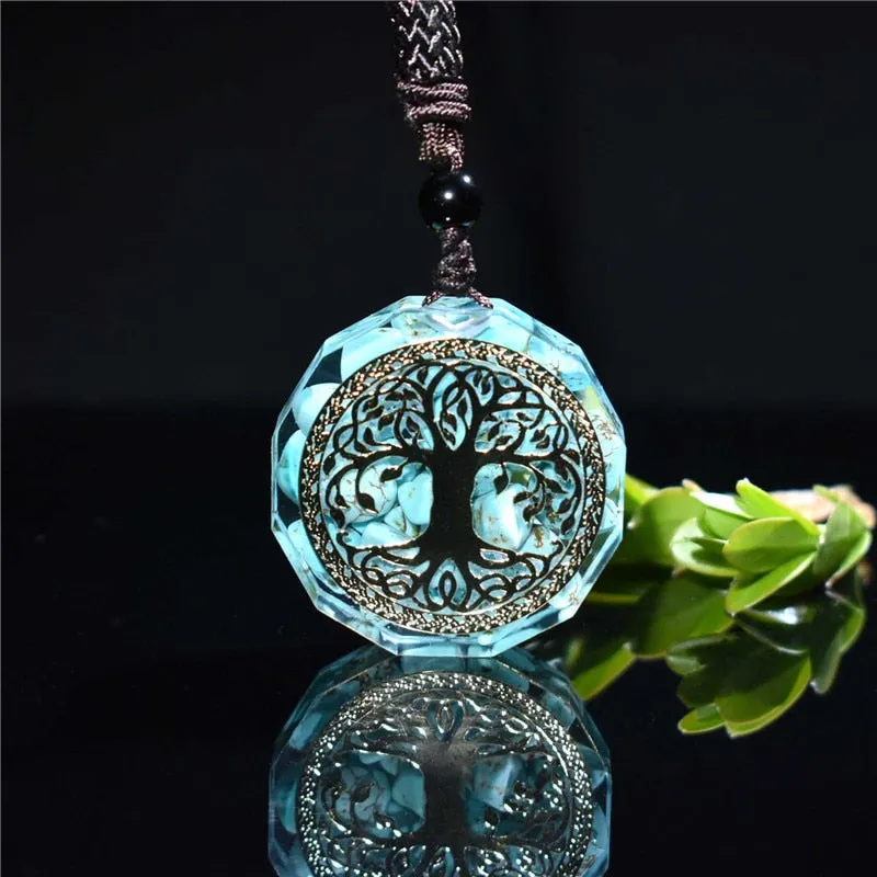 Orgonite Necklace Tree Of Life Pendant Energy Stone Reiki Chakra Yoga Necklace Healing Meditation orgonite protection Pendant