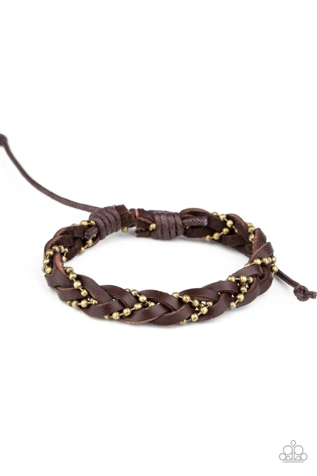 Paparazzi Bracelet ~ Cowboy Couture - Brown