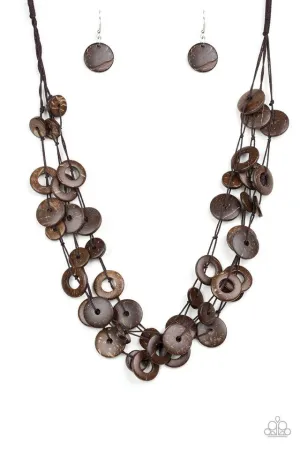 Paparazzi Necklace ~ Wonderfully Walla Walla - Brown