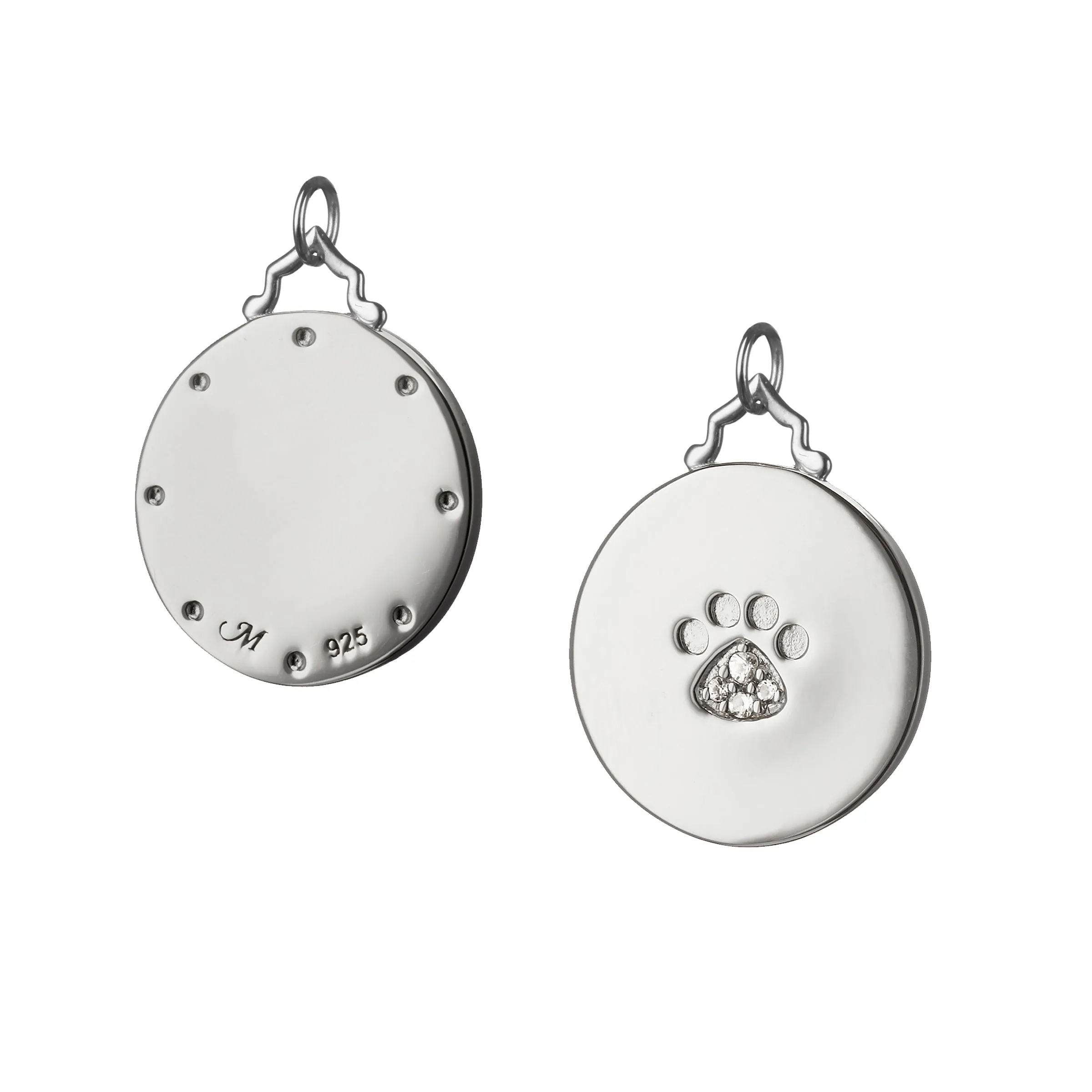 PAW PRINT CHARM WITH SAPPHIRES