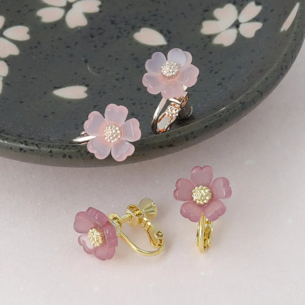 Sakura Embellished Clip Ons