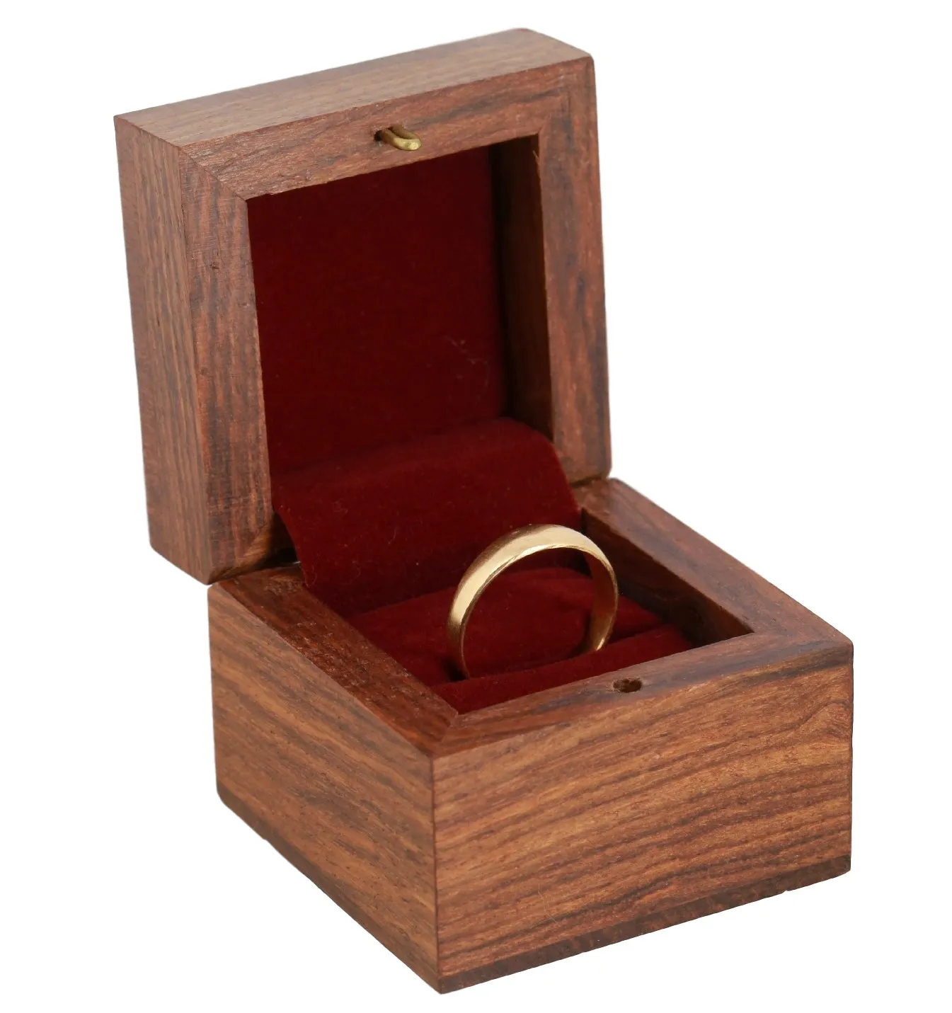 ShalinIndia Wooden Box for Jewelry Handmade Indian - Perfect for Rings,2X2X2 Inch,wc_ring_box_2