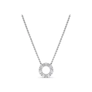 Shared Prong Diamond Circle Necklace