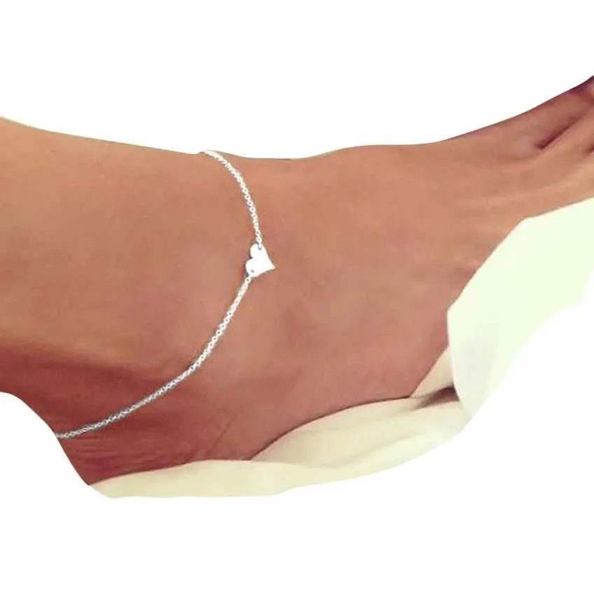 Simple Heart Ankle Bracelet