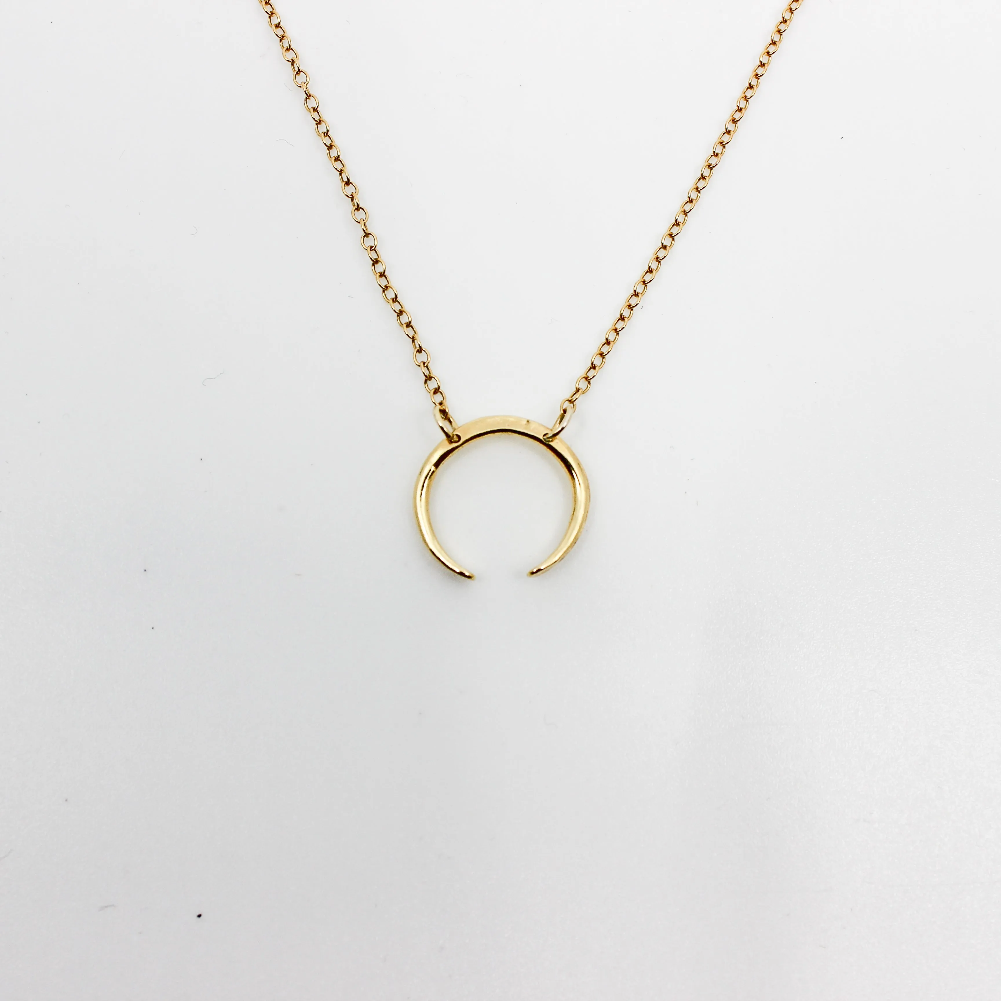 Slice of Life // Crescent Necklace, Double Hung, Rose Gold, Gold, Silver // BH-N012