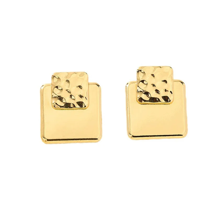 Sophisticated Square Patterned Earrings for Women - Vienna Verve Collection