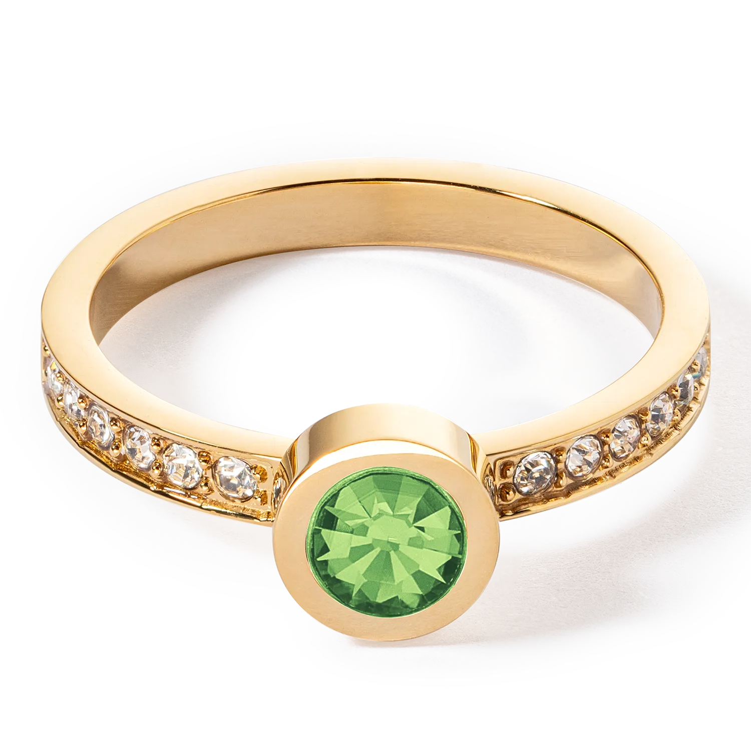 Sparkling Dots ring gold green