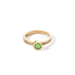 Sparkling Dots ring gold green