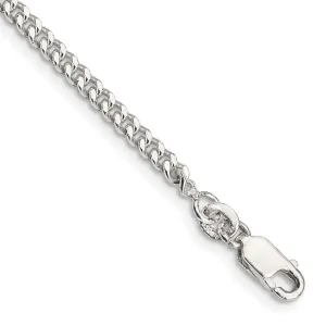 Sterling Silver 9-inch 3MM Lobster Clasp Curb Anklet