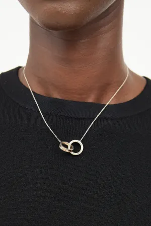 Sterling Silver & 18K Gold Interlock Circle Necklace