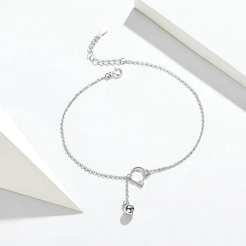 Sterling Silver Anklet Cat Simple Fashion