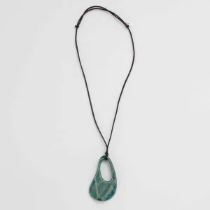 Teal Fleur Pendant Necklace