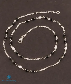 The Black & Pearl Silver Chain