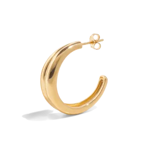 THE HARLOW HOOP L - 18k gold vermeil