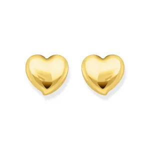 Thomas Sabo Gold Plated Sterling Silver Bold Heart Stud Earrings