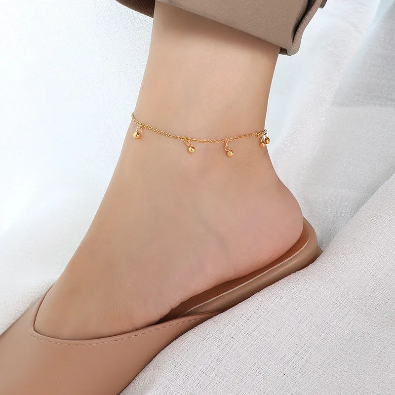 Titanium Steel Simple Fashion Ball Anklet