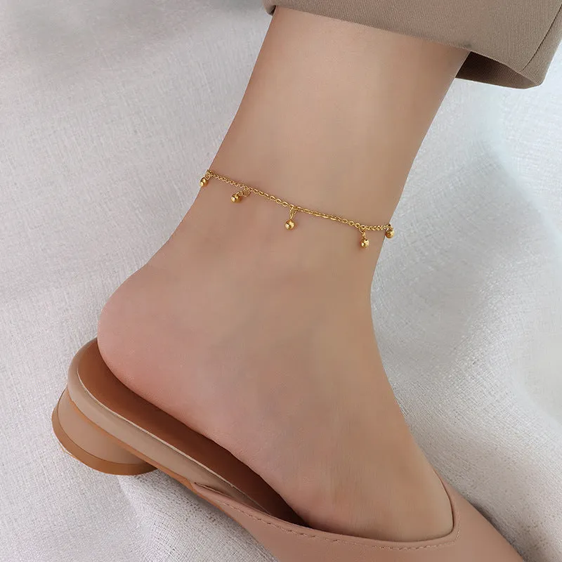 Titanium Steel Simple Fashion Ball Anklet