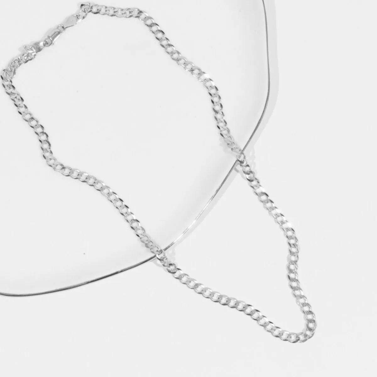 Valente Unisex Curb Chain (Silver)