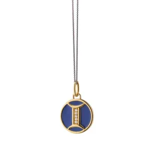 Vermeil Gemini Horoscope Charm Necklace