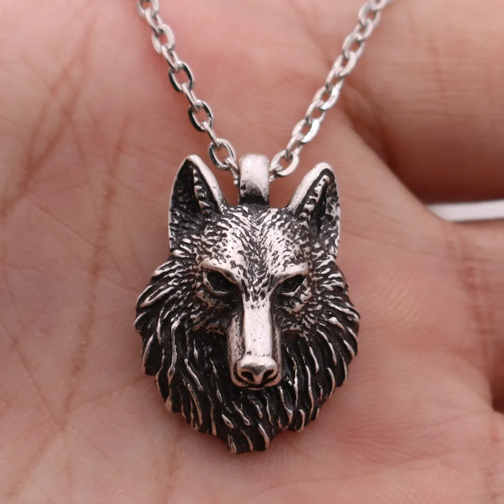 Viking Wolf Head Necklace - Norse Legacy Collection from Planderful