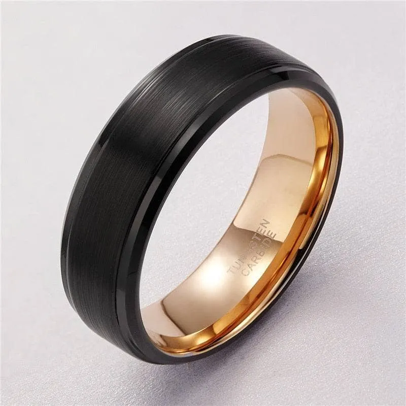 Vintage Black Tungsten Carbide Wedding Band