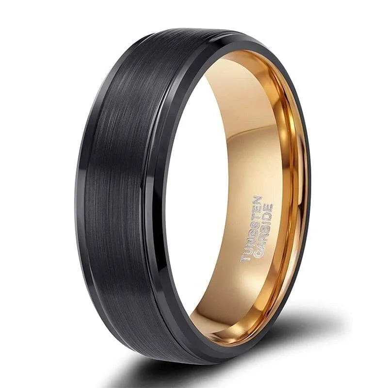 Vintage Black Tungsten Carbide Wedding Band