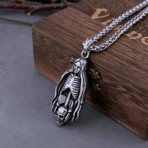 Vintage Santa Maria Takes Skull Viking Necklace