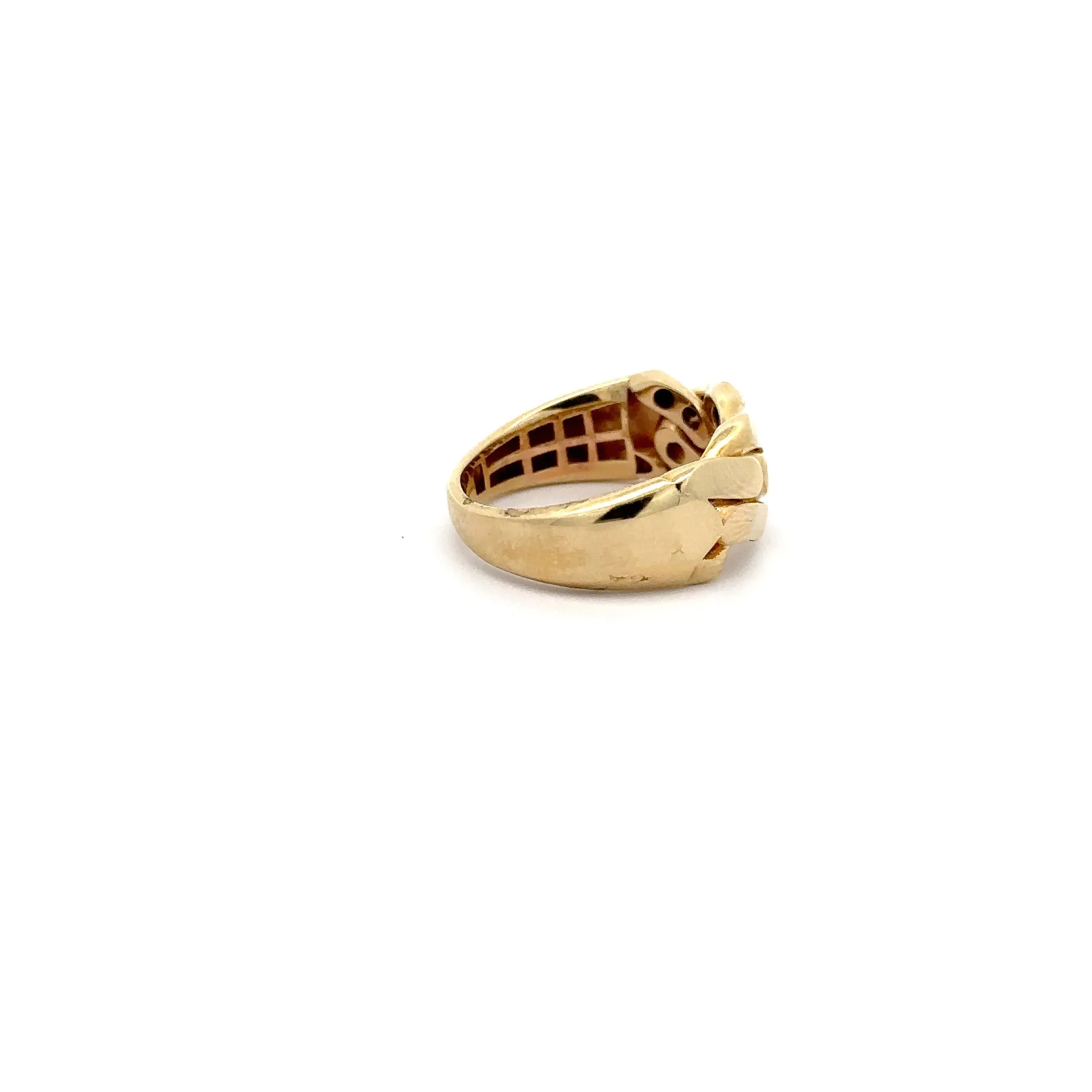 WD1185 14Kt Gold Link Ring