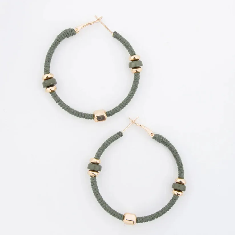 Zephyr Corded Hoop Earrings