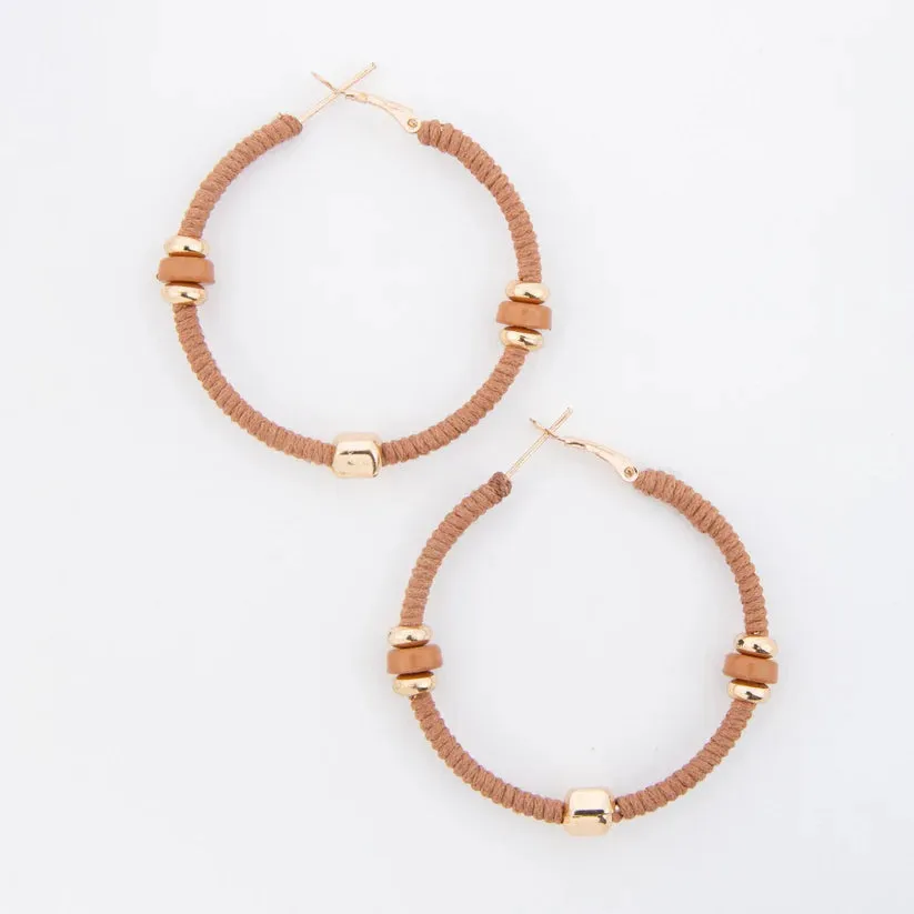 Zephyr Corded Hoop Earrings